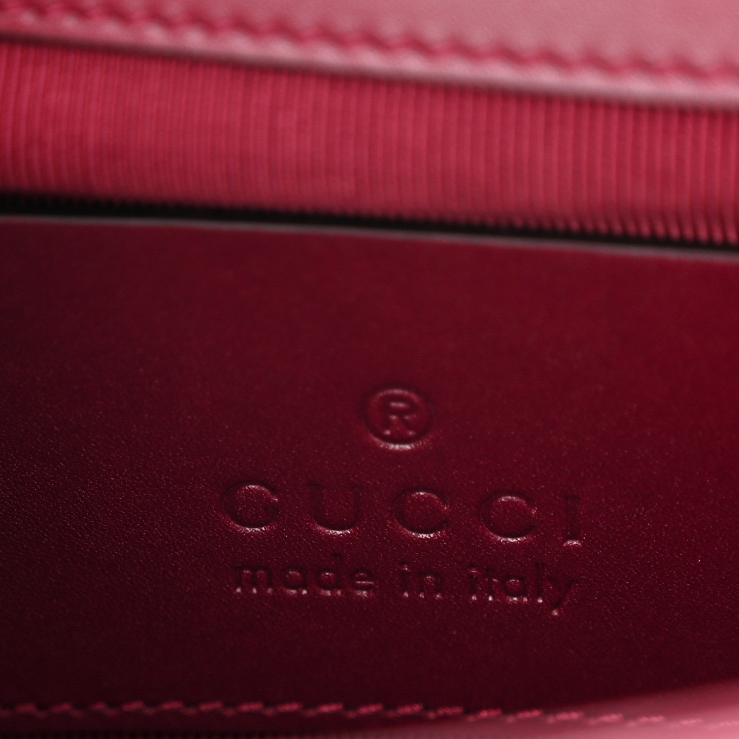 Gucci Velvet Crystal GG Monogram Wallet On Chain Rosso Ancora 6 of 10