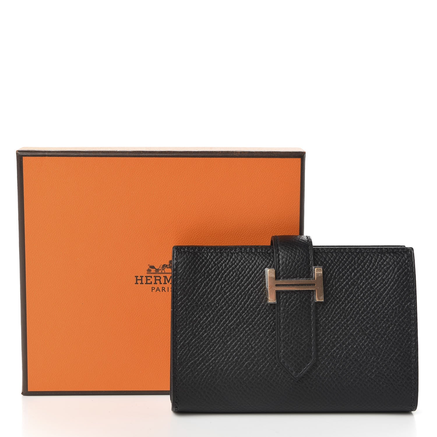 Hermes Epsom Mini Bearn Wallet Black 7 of 7