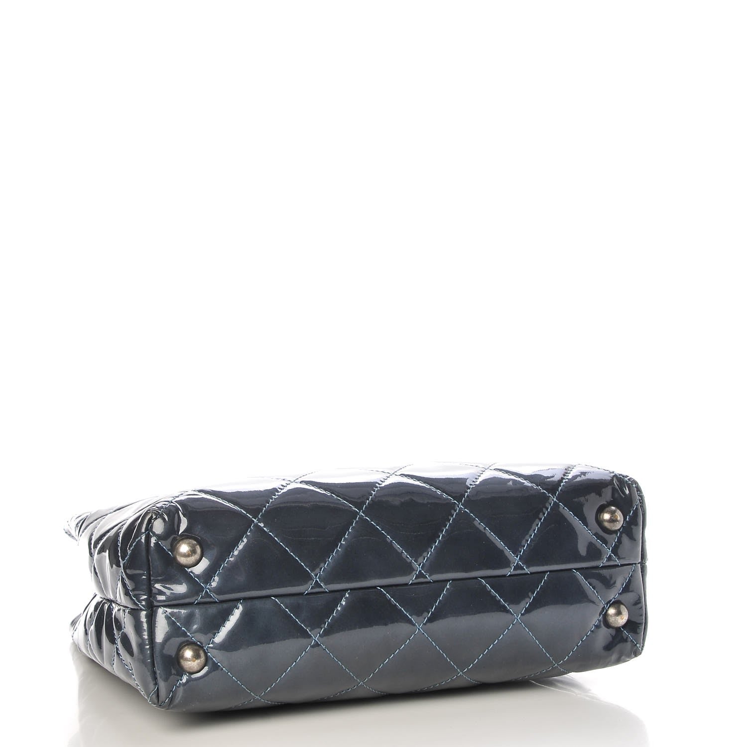 Chanel Patent Quilted Reissue 2.55 Tote Blue 4 of 14