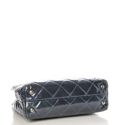 Chanel Patent Quilted Reissue 2.55 Tote Blue 4 of 14