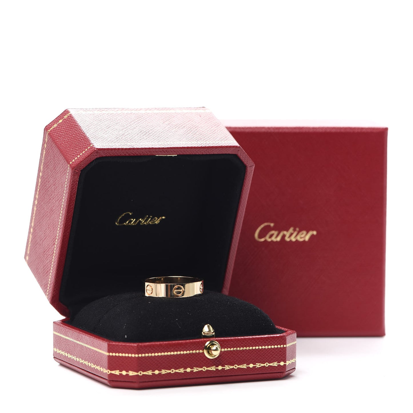18K Yellow Gold 3.5mm LOVE Wedding Band Ring 64 10.75