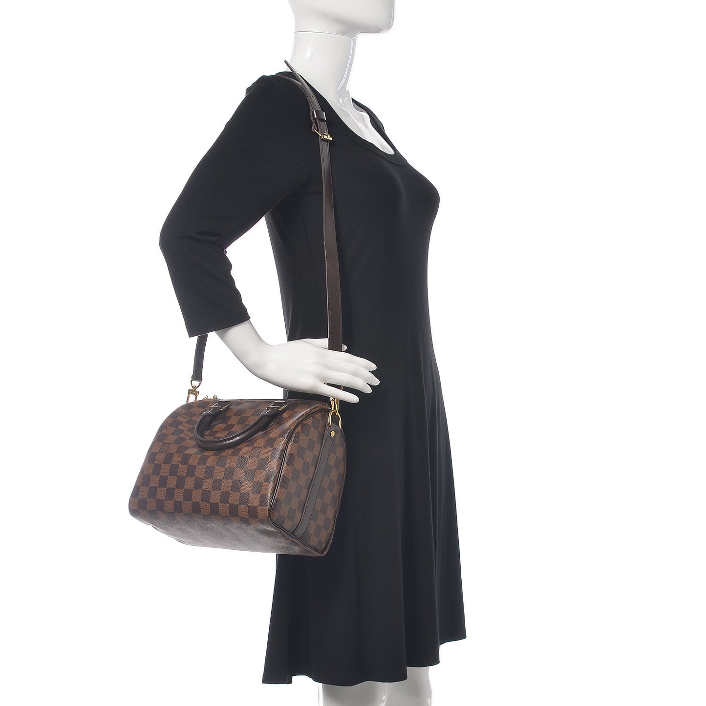 Damier Ebene Speedy Bandouliere 25