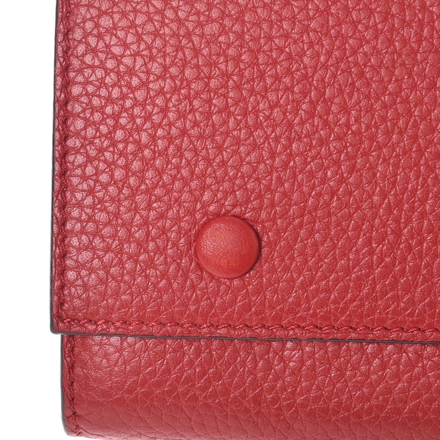 Celine Drummed Calfskin Large Multifunction Flap Wallet Coquelicot 9 of 11