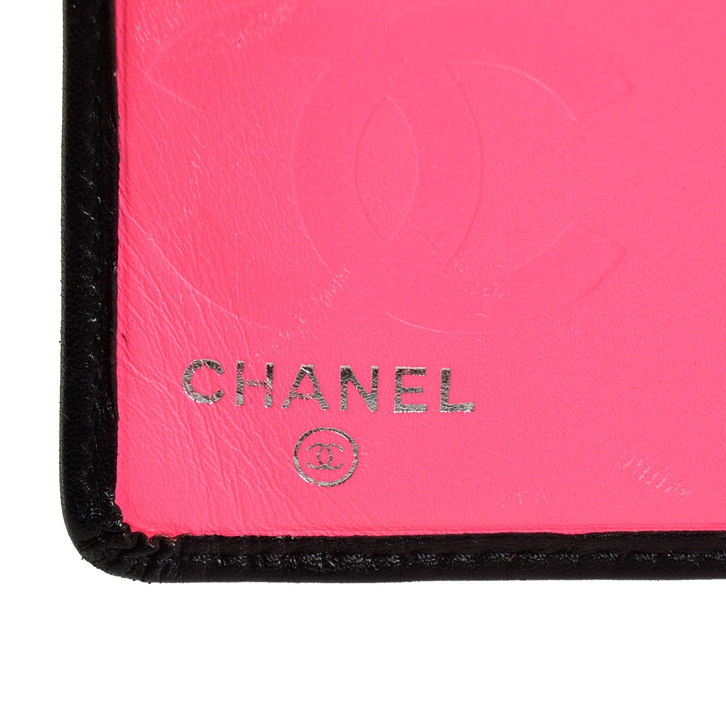 Calfskin Quilted Cambon Yen Wallet Black