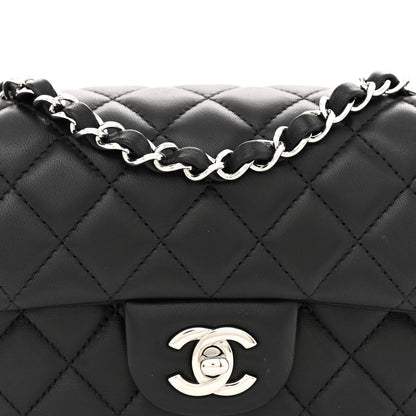 Chanel Lambskin Quilted Mini Rectangular Flap Black 8 of 11
