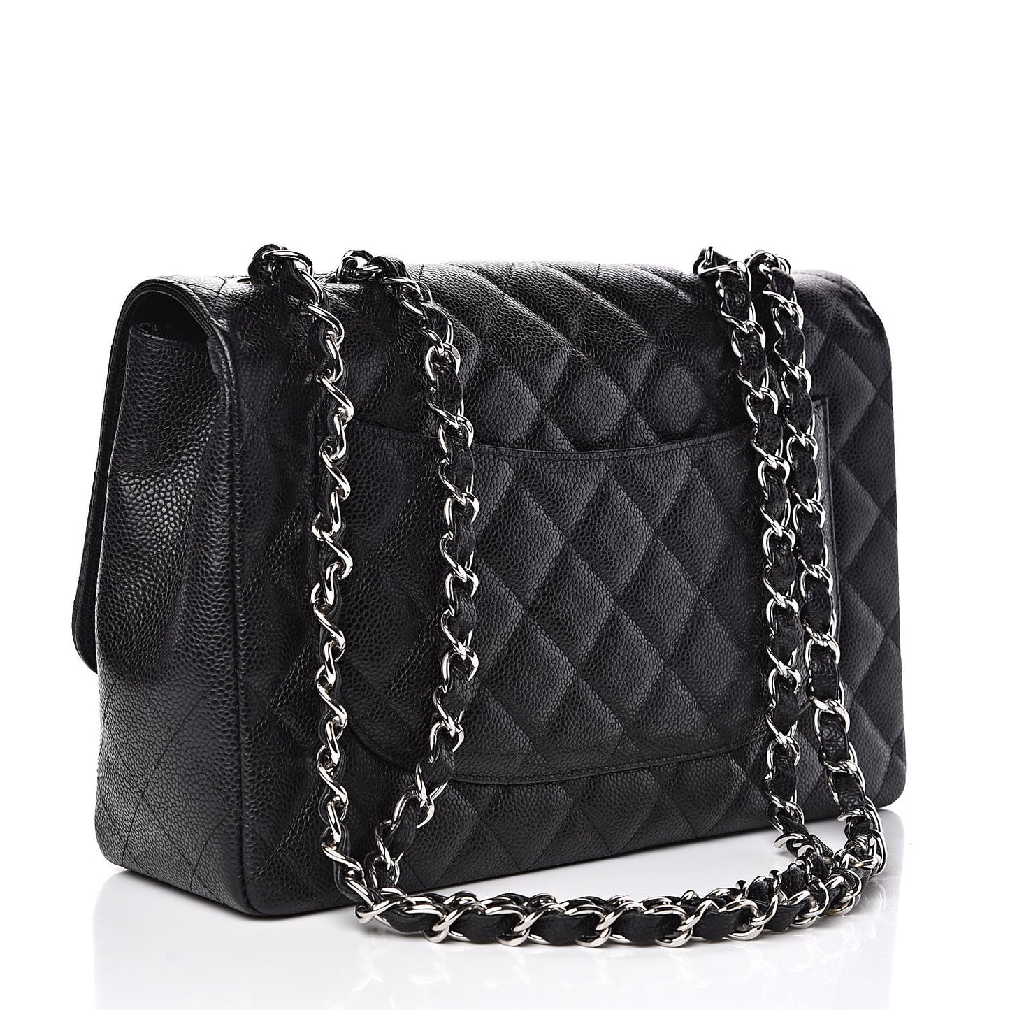 Caviar Quilted Jumbo Single Flap Black