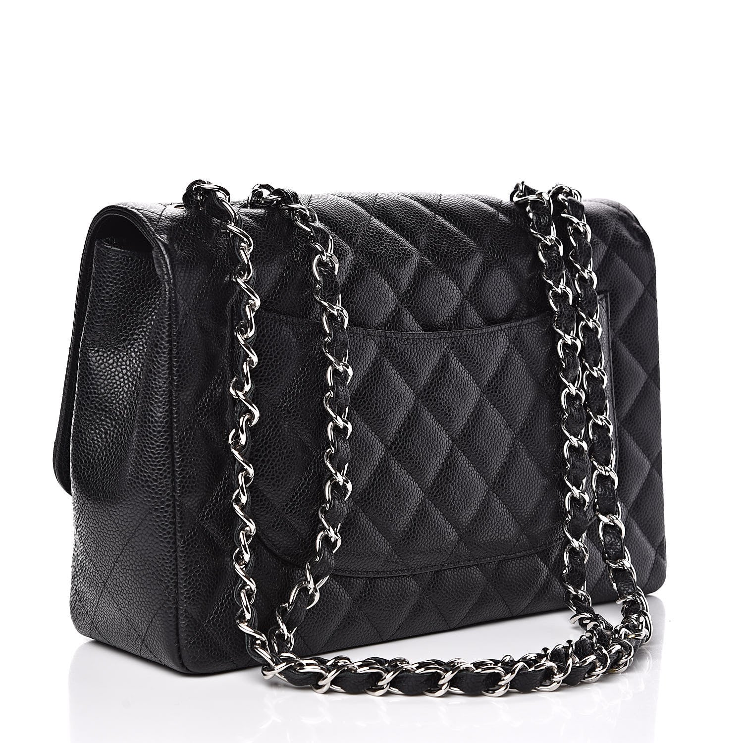 Chanel Caviar Quilted Jumbo Single Flap Black 3 of 13