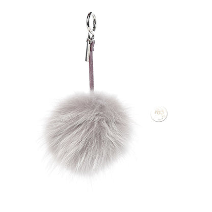 Fendi Fox Fur Jessy Jr Monster Bag Bug Charm Lilla Multicolor Perla 2 of 3