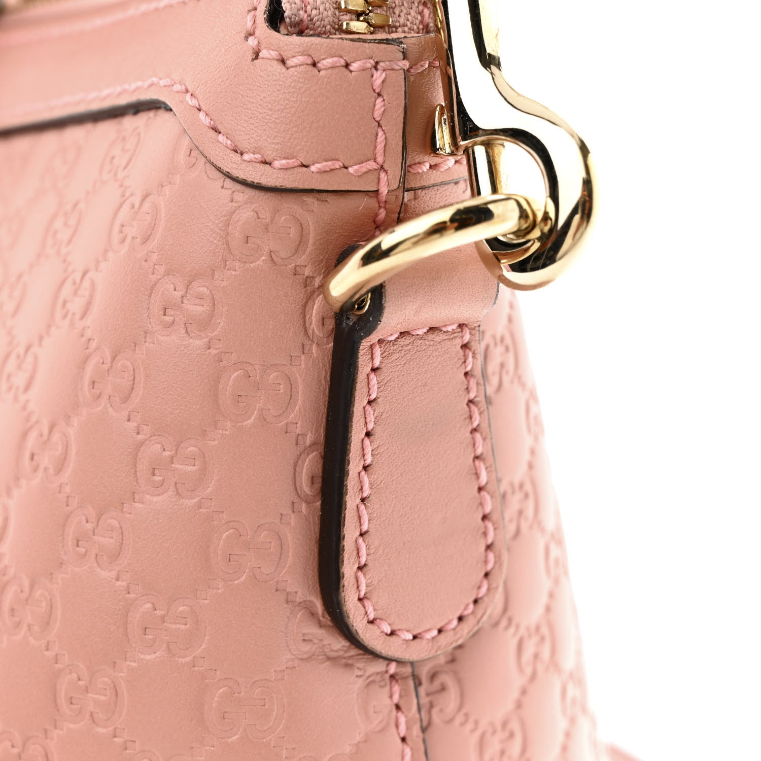 Gucci Soft Microguccissima Small Zippered Satchel Soft Pink 11 of 12