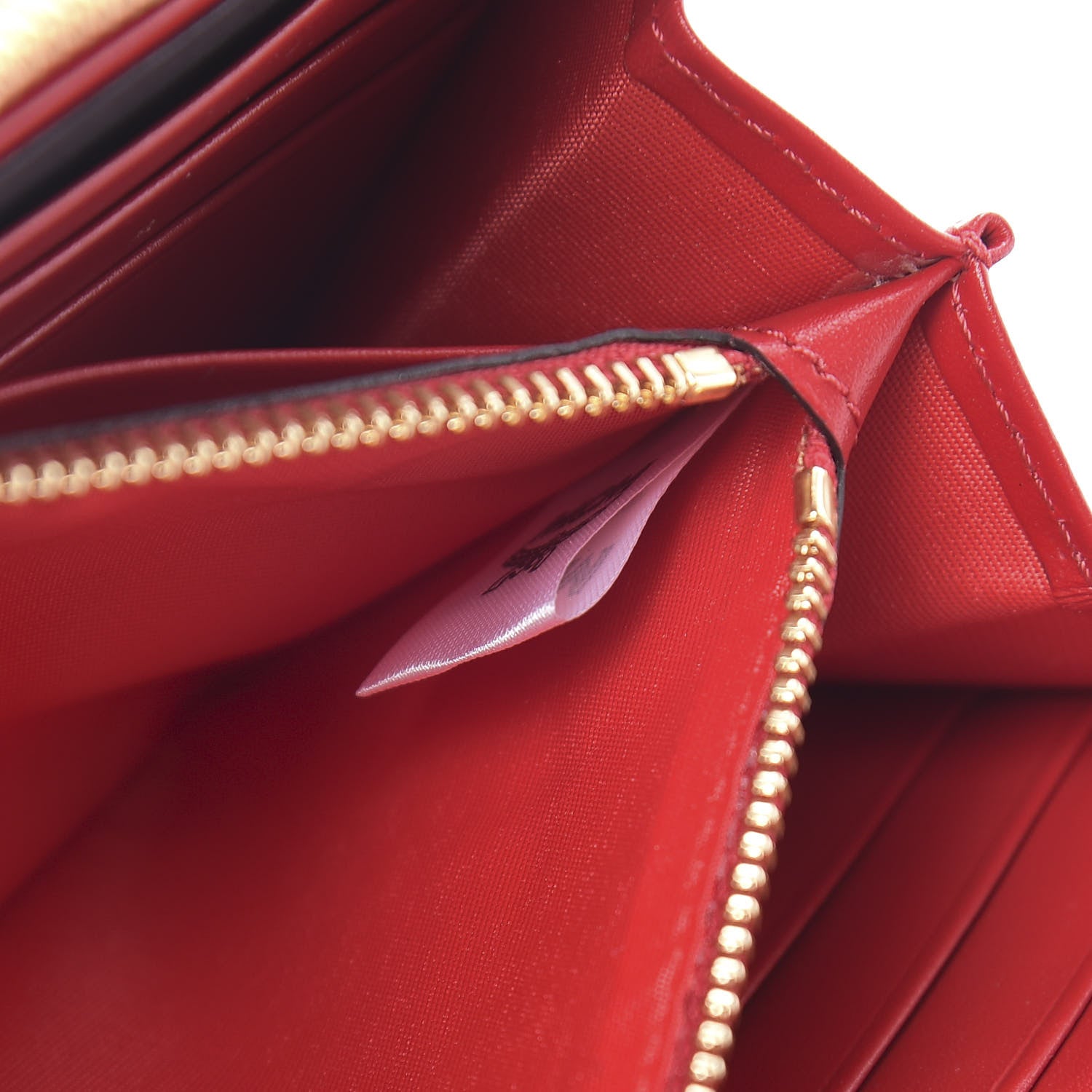 MCM Visetos Large Zip Around Wallet Cognac Red 7 of 8