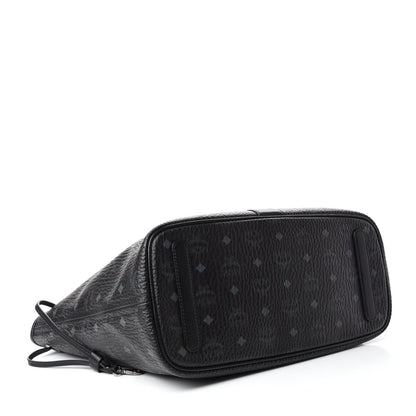 MCM Visetos Medium Liz Reversible Shopper Tote Black 4 of 15