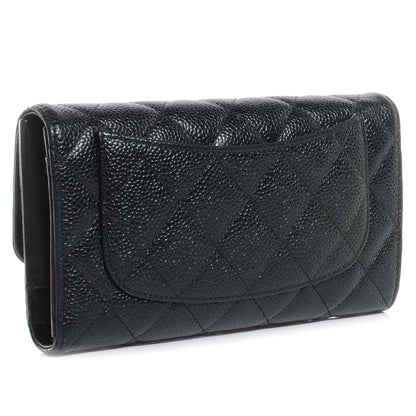 Chanel Caviar Quilted Large Flap Wallet Black 3 of 9