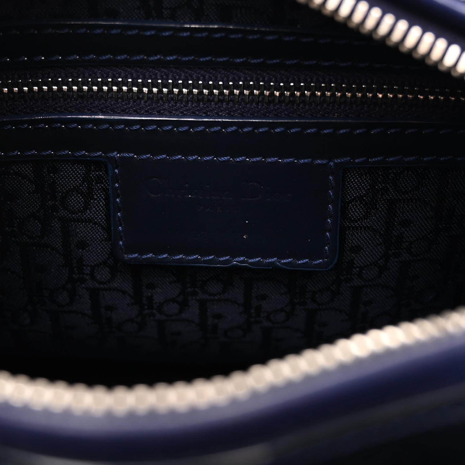 Christian Dior Patent Cannage Medium Lady Dior Navy Blue 6 of 9
