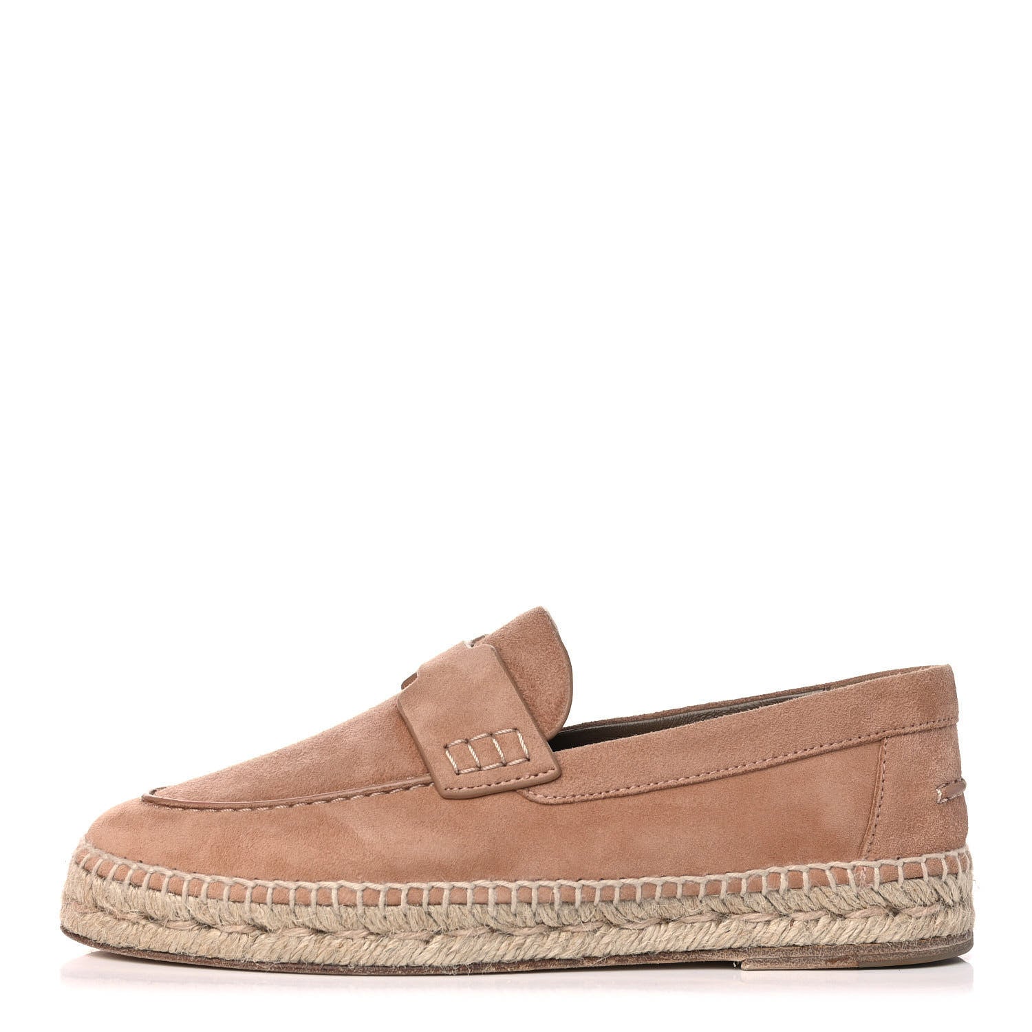 Hermes Suede Calfskin Womens Trip Espadrilles 36 Bois de Santal 1 of 10