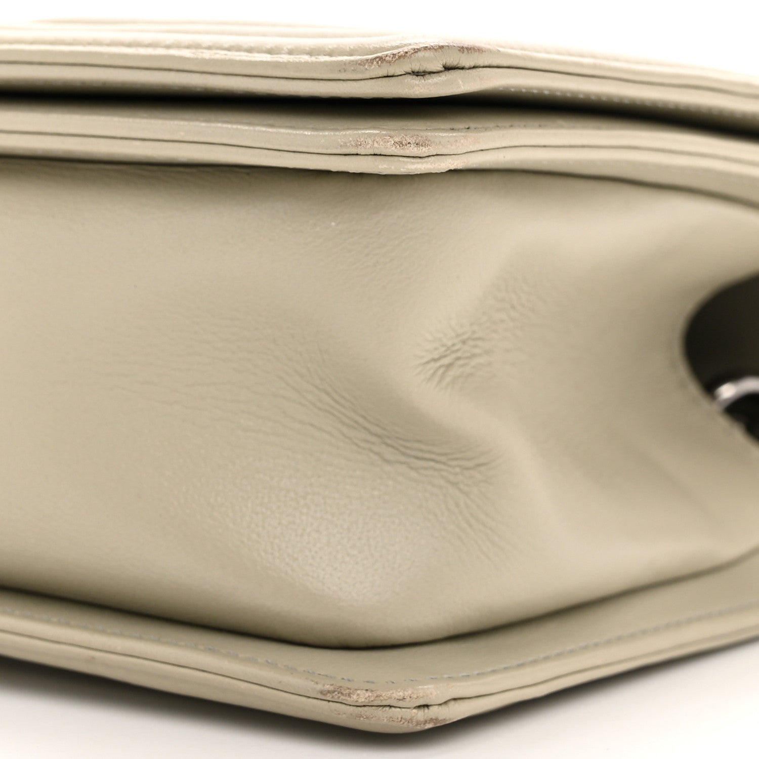 Chanel Calfskin Chevron Quilted Medium Boy Flap Grey 10 of 12