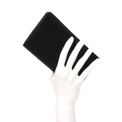 Louis Vuitton Epi Porte Valeurs Checkbook Wallet Black 2 of 17