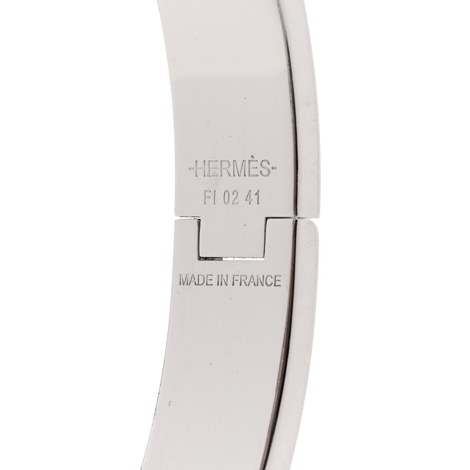 Hermes Matte Enamel Narrow Clic Clac HH Bracelet T5 Black 4 of 6