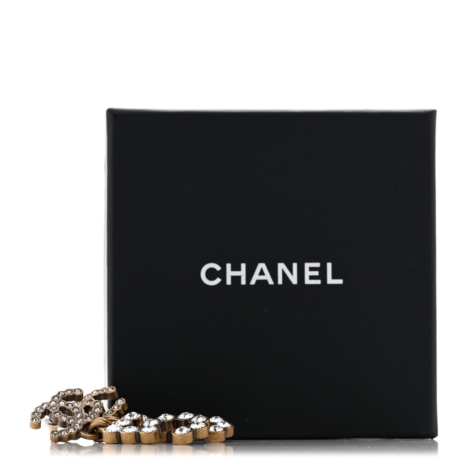 Chanel Metal Crystal City of Lights No 5 Drop Earrings Gold 5 of 5