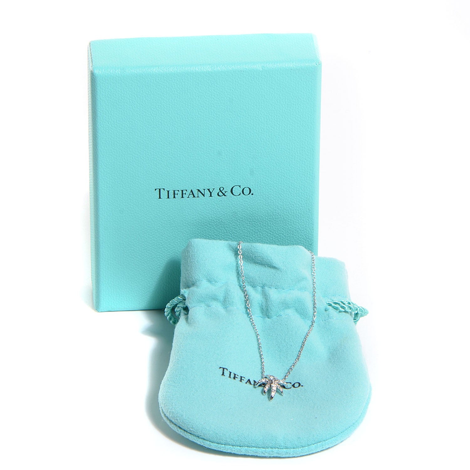 Tiffany Platinum Diamond Fireworks Pendant Necklace 6 of 6