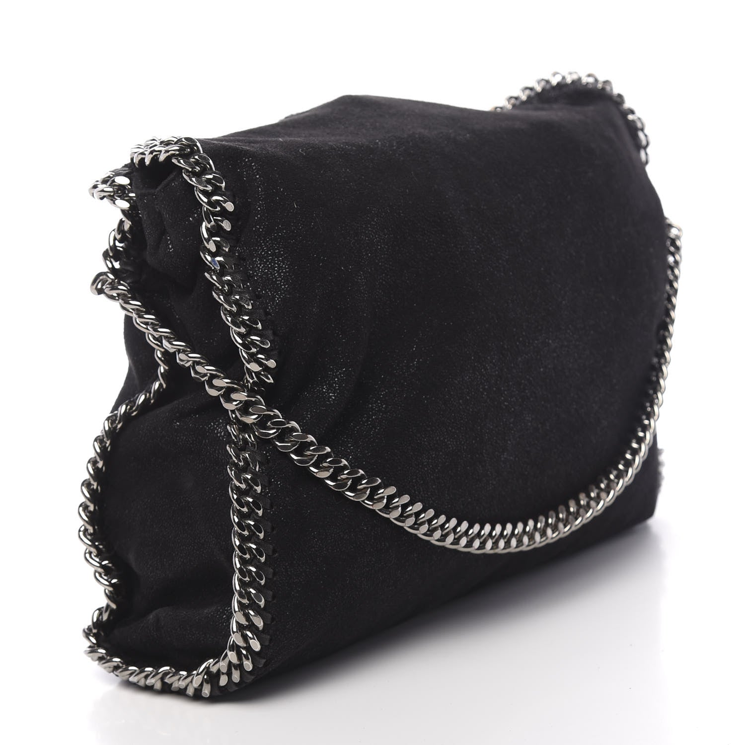 Stella McCartney Shaggy Deer Falabella Fold Over Tote Black 3 of 10