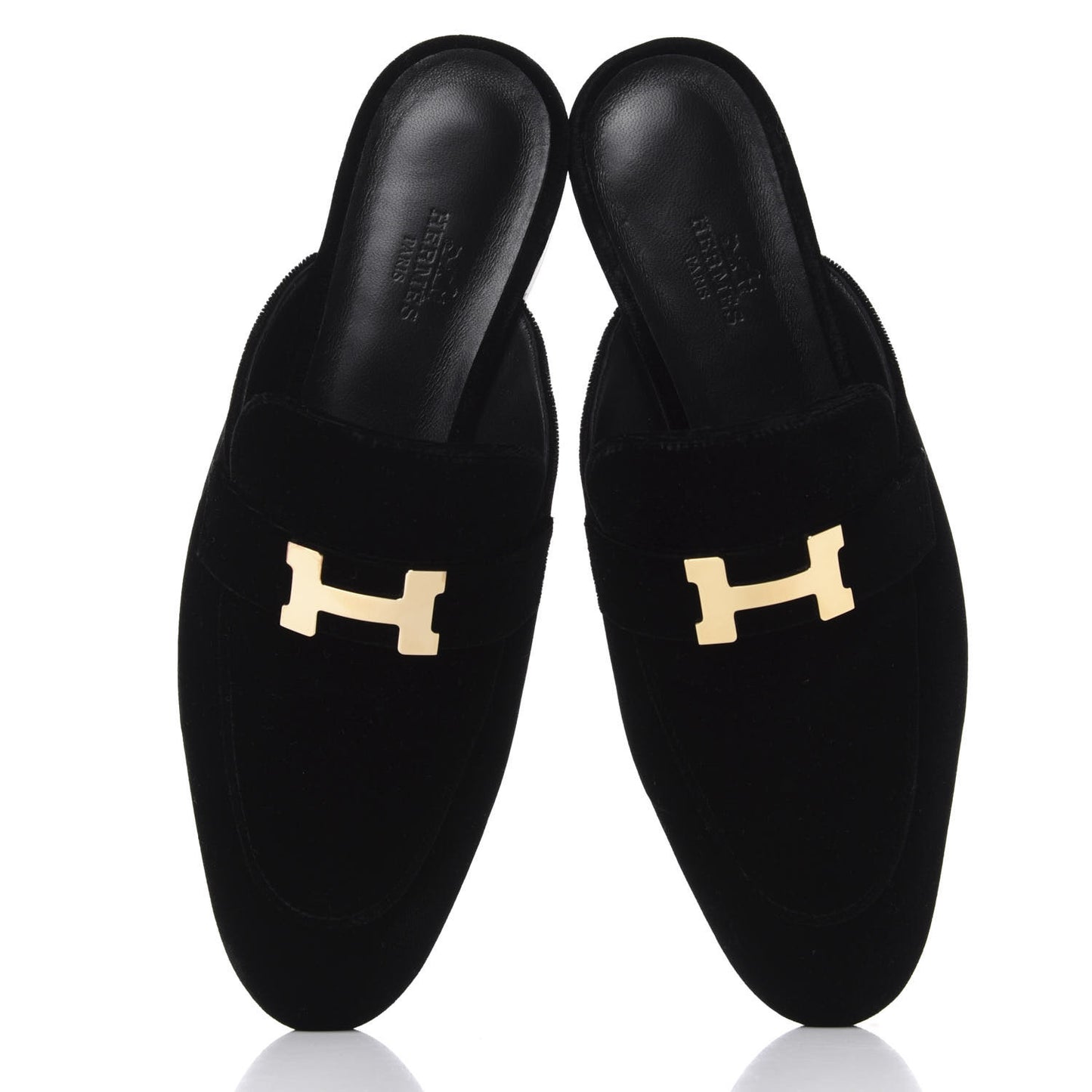 Velvet Trocadero Mule 38 Black