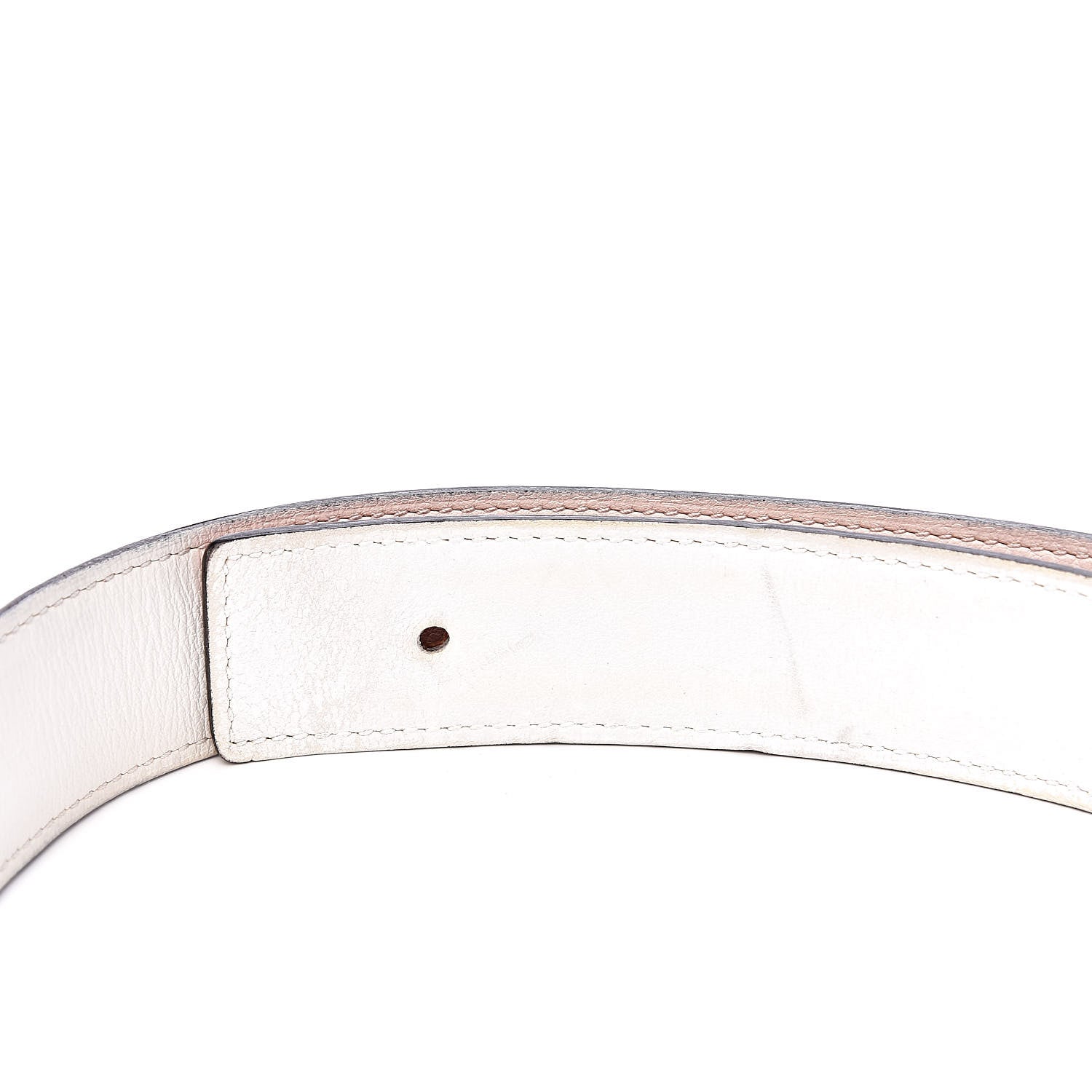 Hermes Epsom 32mm Belt Strap 100 White Orange 6 of 6