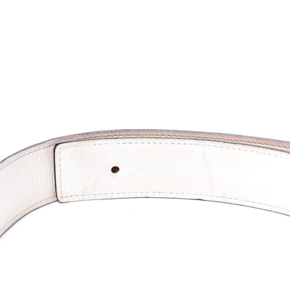 Hermes Epsom 32mm Belt Strap 100 White Orange 6 of 6