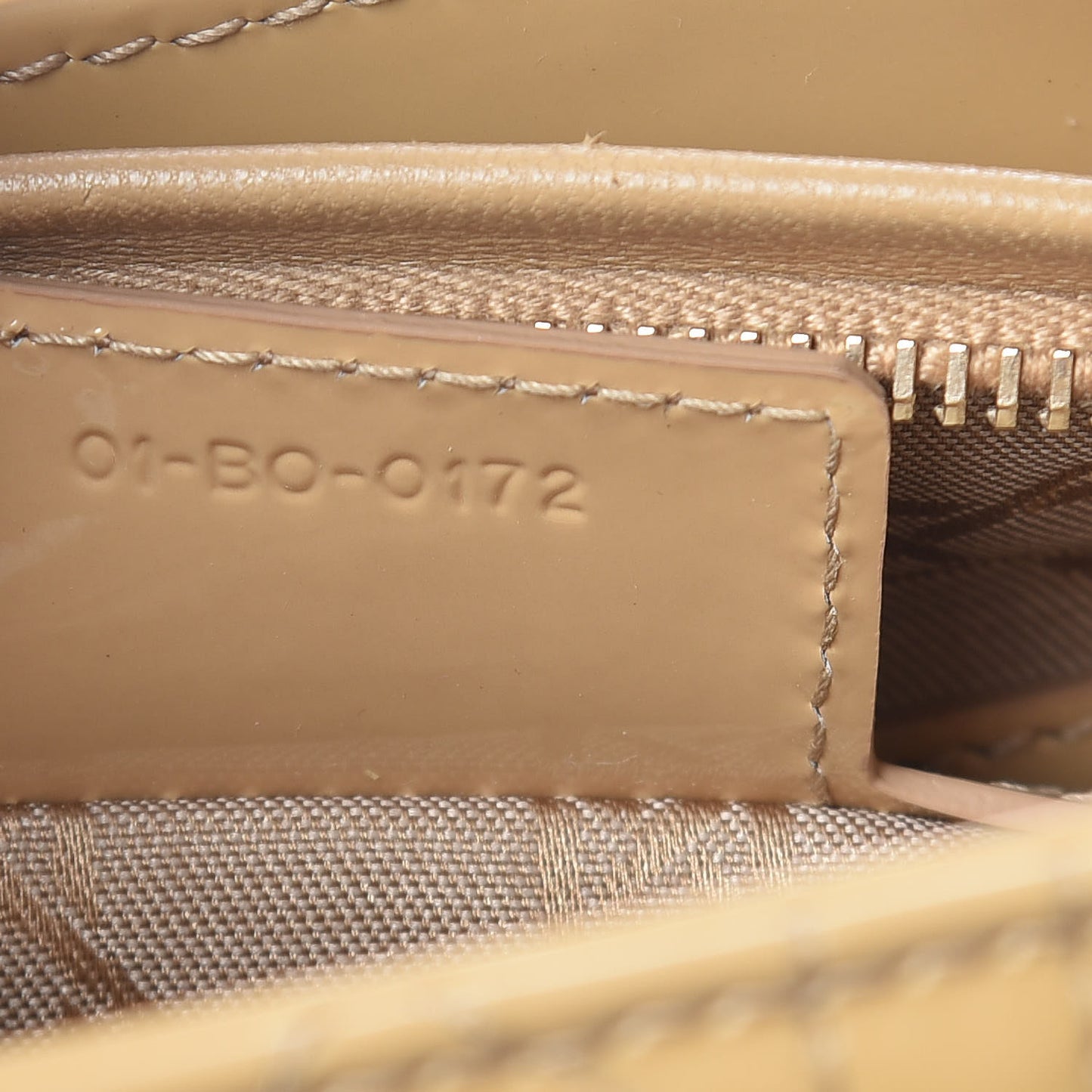 Patent Cannage Medium Lady Dior Beige