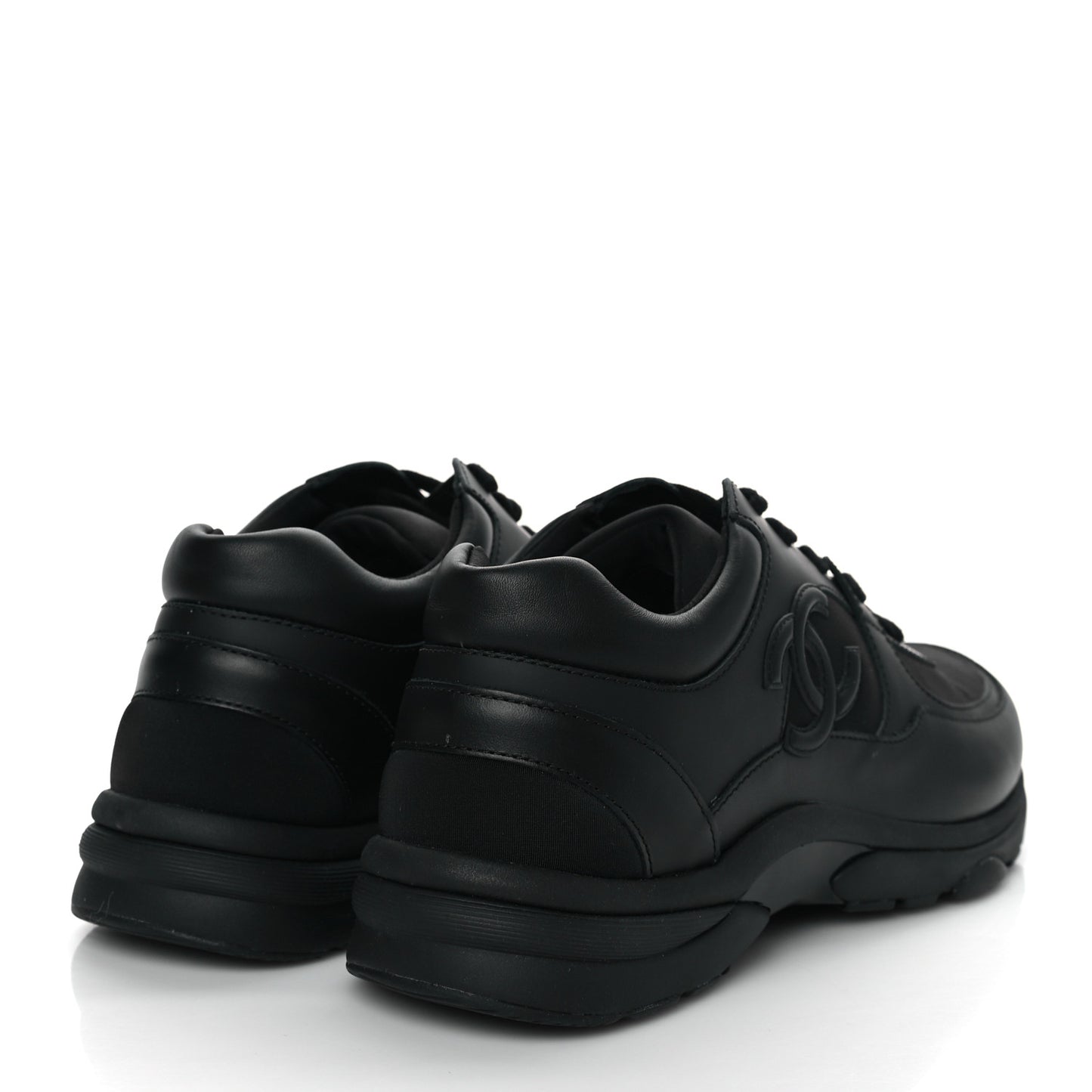 Calfskin Lambskin CC Uniform Sneakers 40 Black