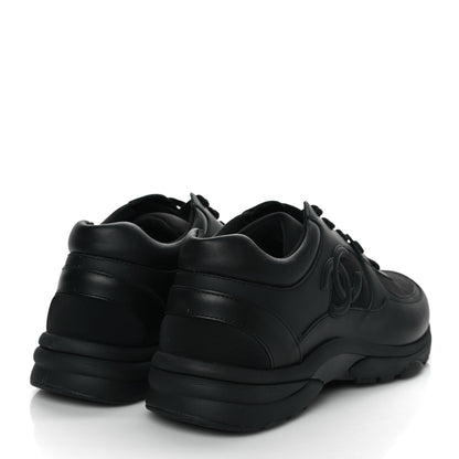 Chanel Calfskin Lambskin CC Uniform Sneakers 40 Black 4 of 8