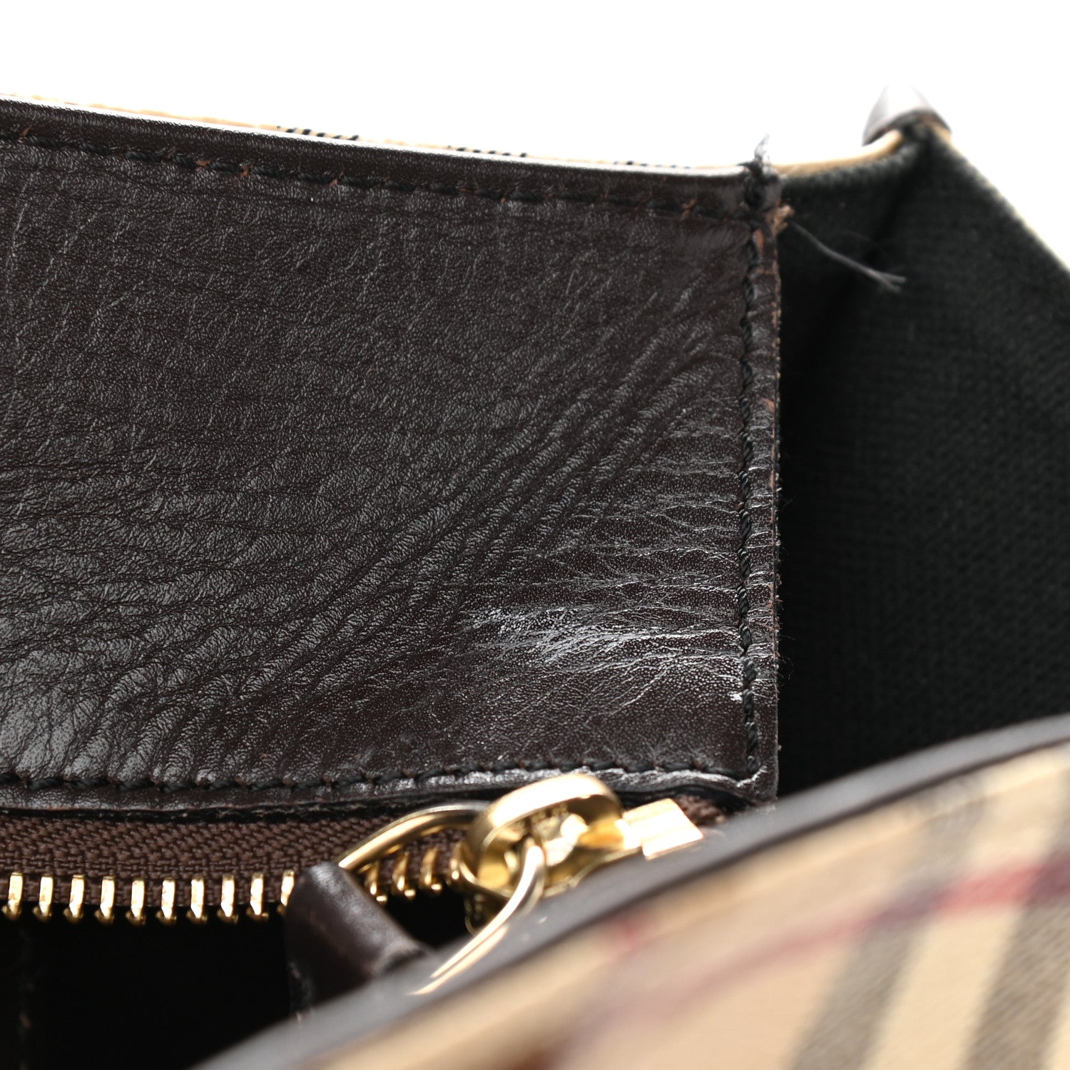 Burberry Haymarket Check Tote Chocolate 10 of 13