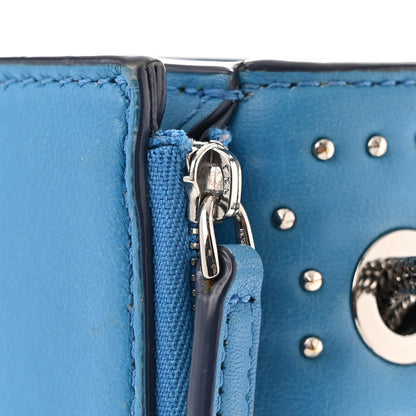 MCM Lambskin Diamond Disco Flap Crossbody Bag Blue 11 of 12