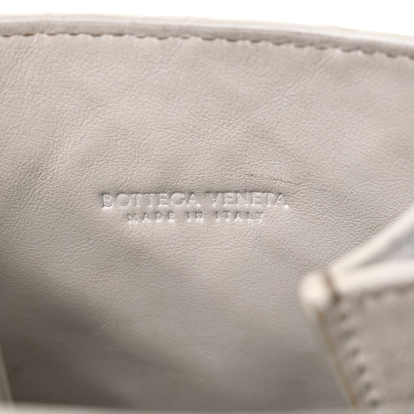 Nappa Intrecciato The Mini Knot Shoulder Bag Chalk