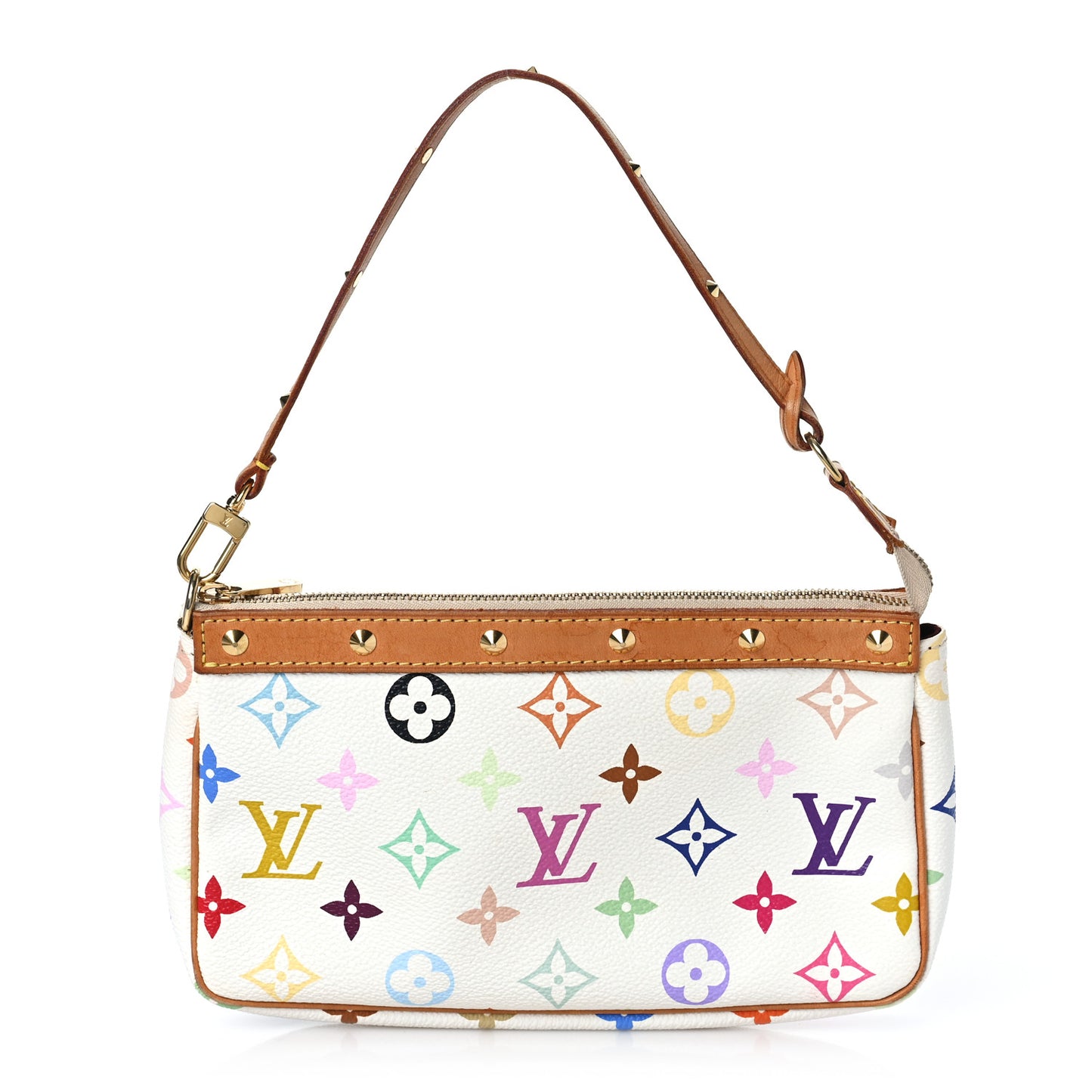 Monogram Multicolor Pochette Accessories White