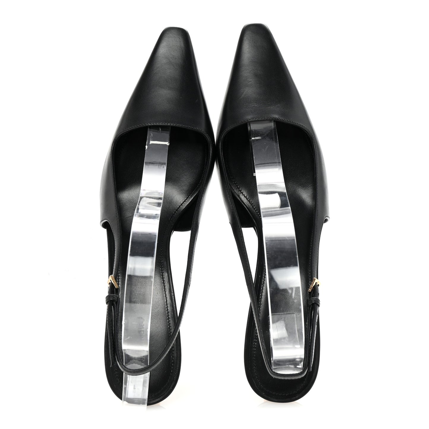 Calfskin G Cube 50mm Slingback Pumps 39 Black