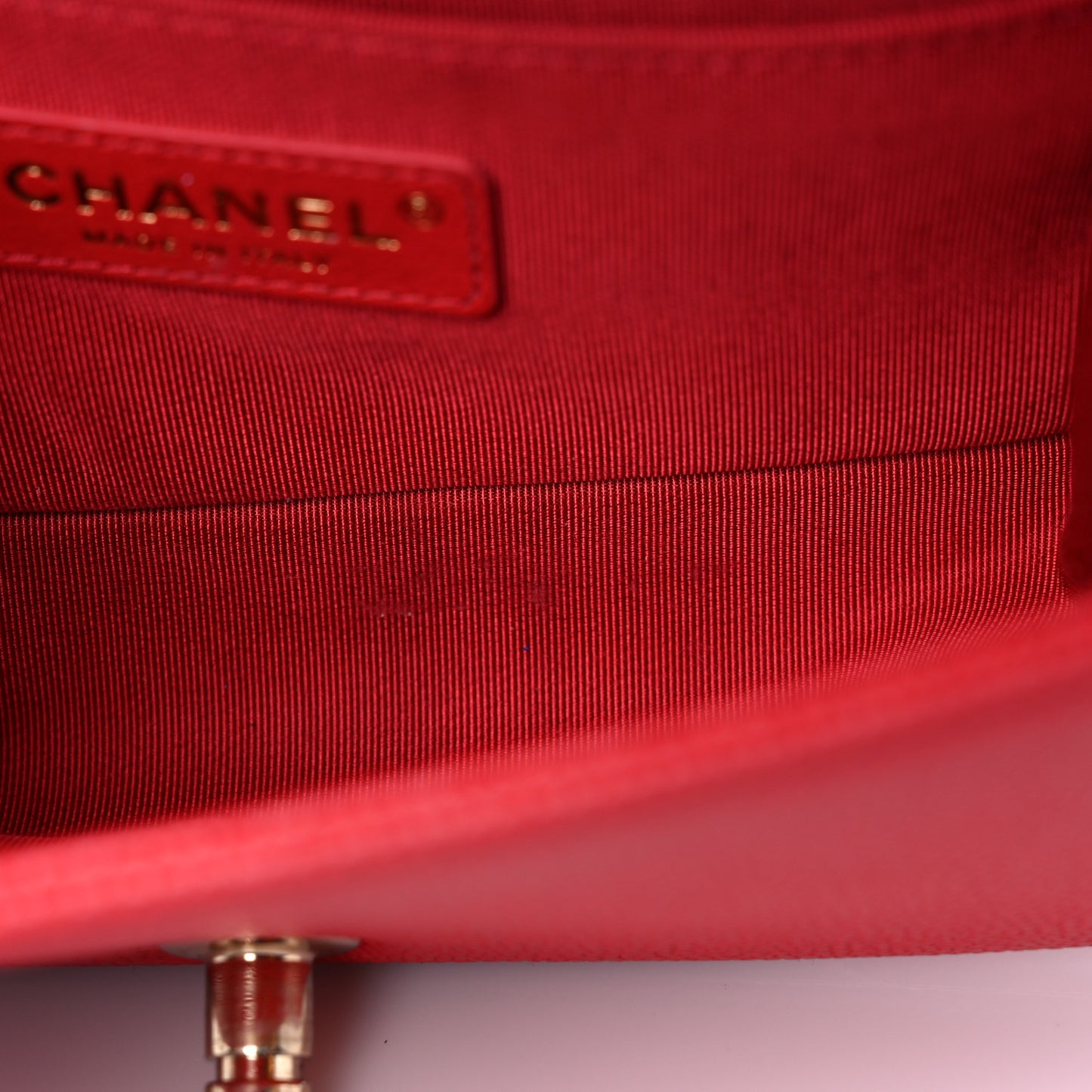 Caviar Quilted Small Boy Flap Dark Red