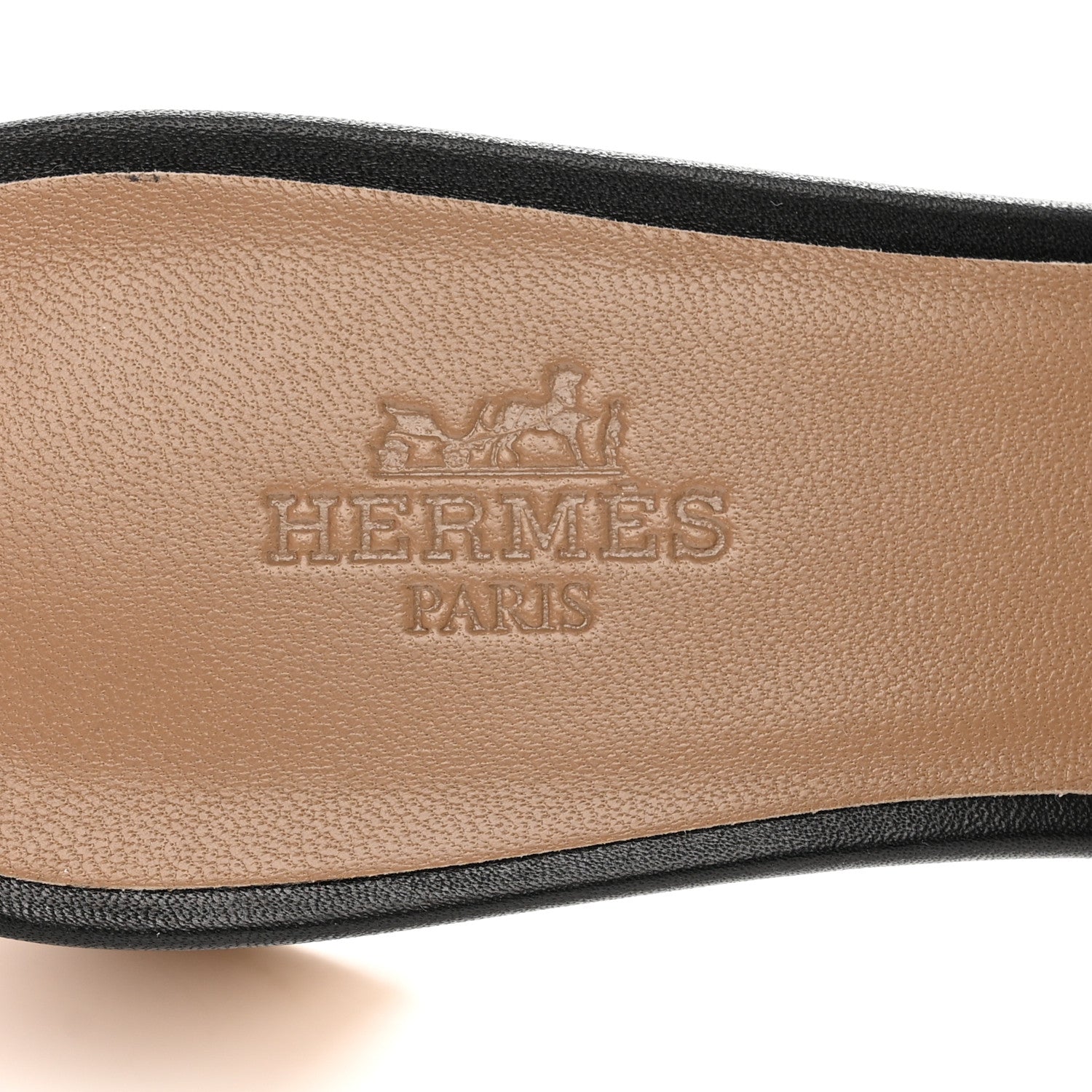 Hermes Calfskin Oasis Sandals 37 Black 7 of 9