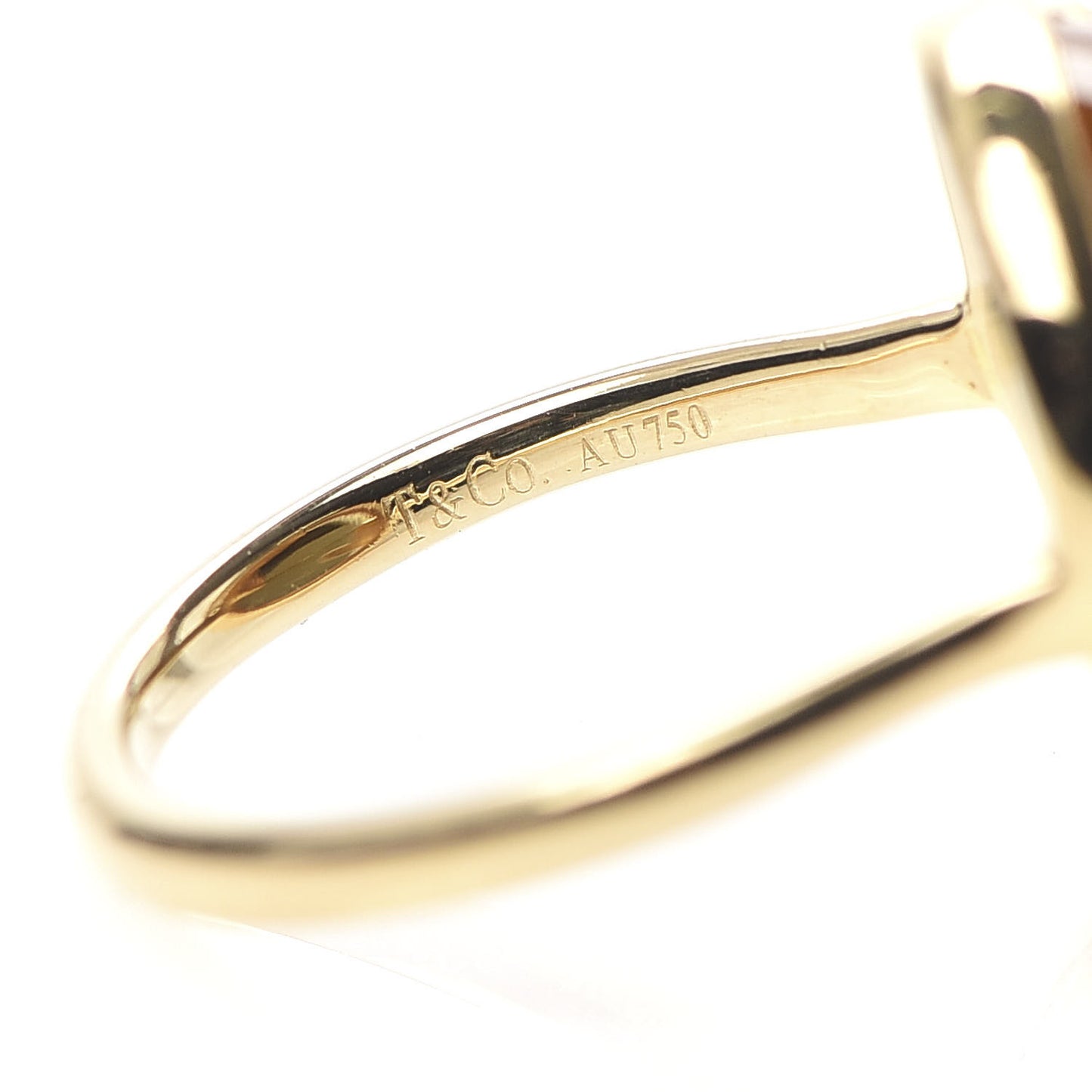 18K Yellow Gold Citrine Paloma Picasso Olive Leaf Ring 46 3.75
