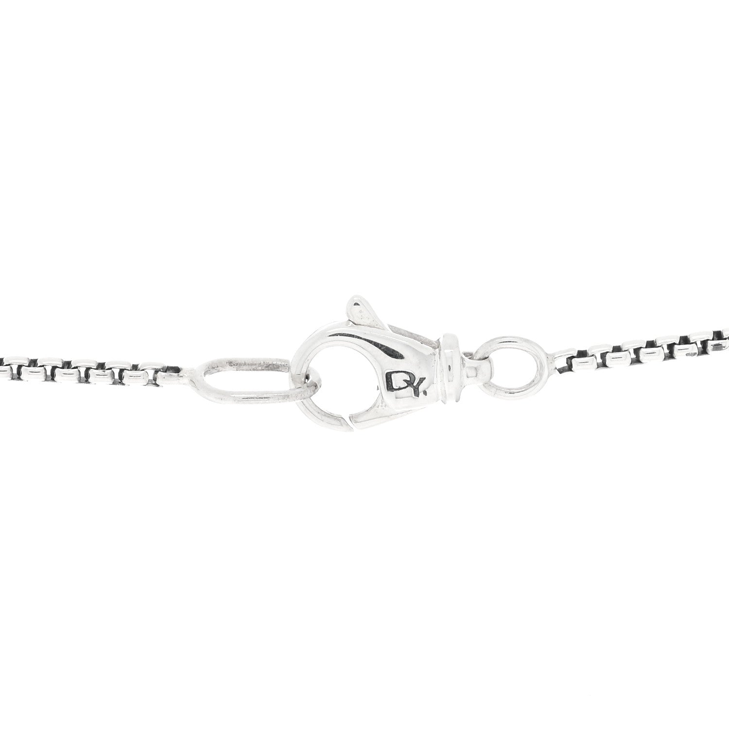 David Yurman Sterling Silver Diamond Petite Infinity Pendant Necklace 4 of 5