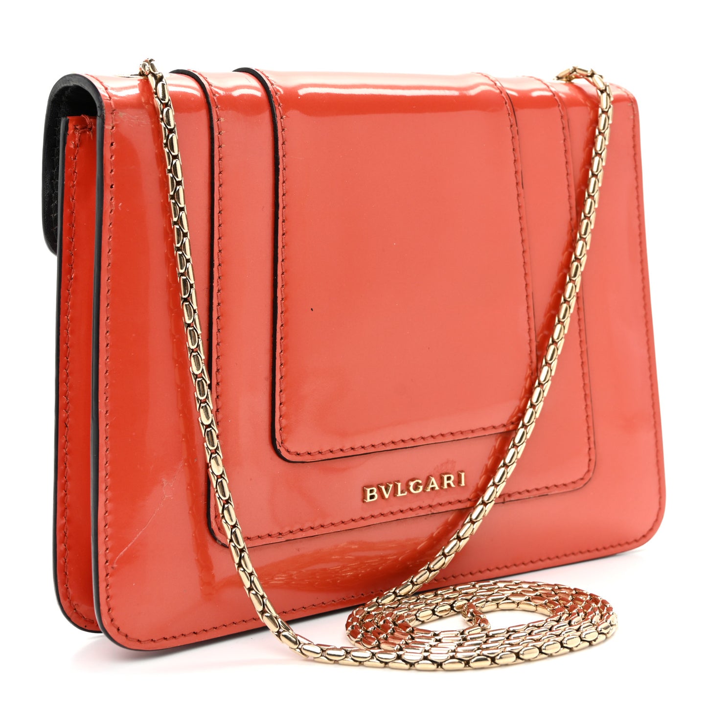 Patent Serpenti Forever Crossbody Orange