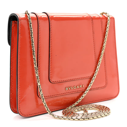 Bulgari Patent Serpenti Forever Crossbody Orange 3 of 9