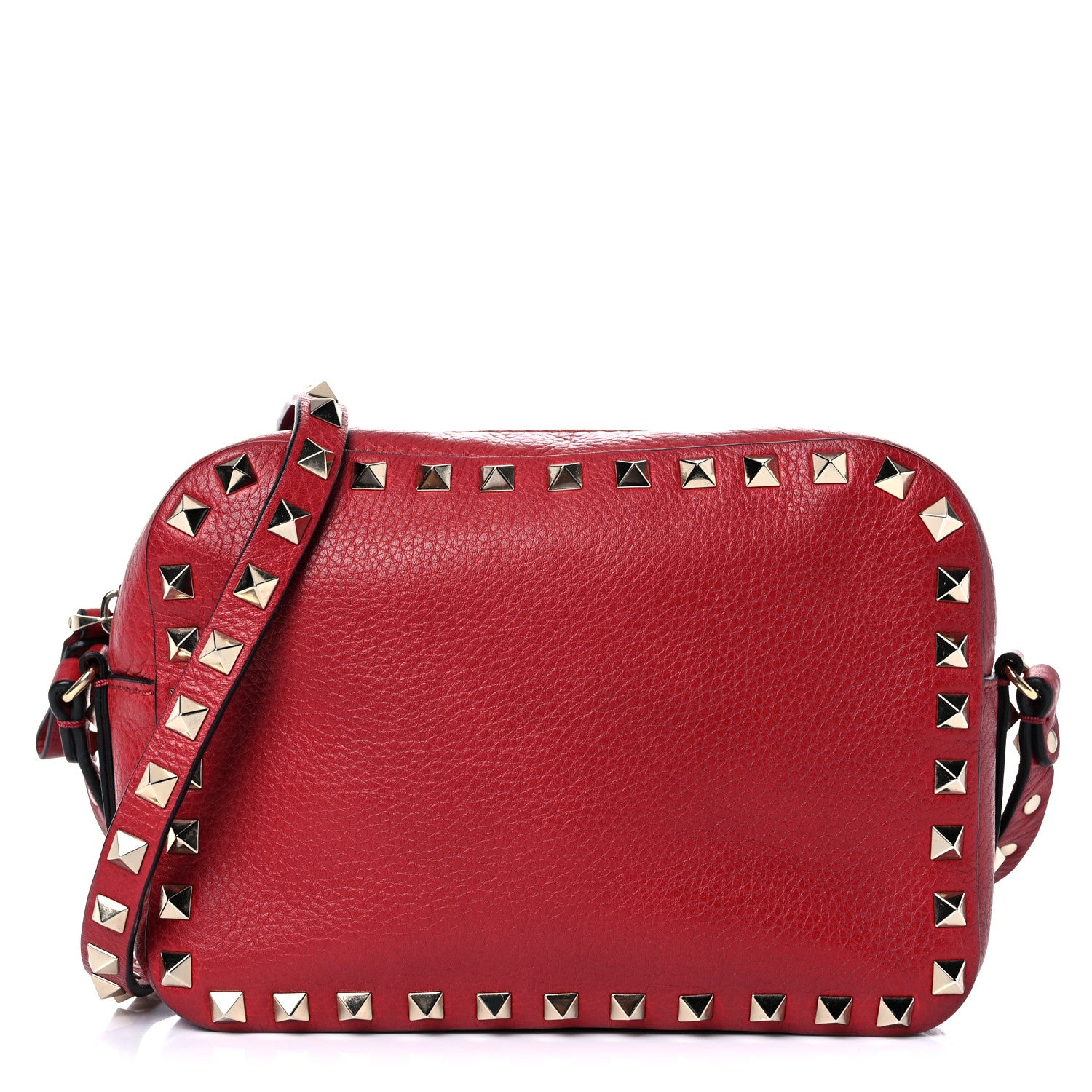 Valentino Garavani Grained Calfskin Rockstud Camera Crossbody Bag Rosso Valentino 1 of 14