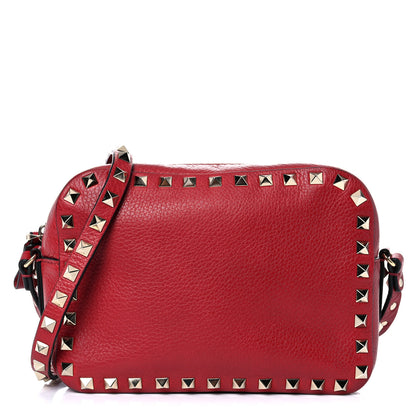Valentino Garavani Grained Calfskin Rockstud Camera Crossbody Bag Rosso Valentino 1 of 14