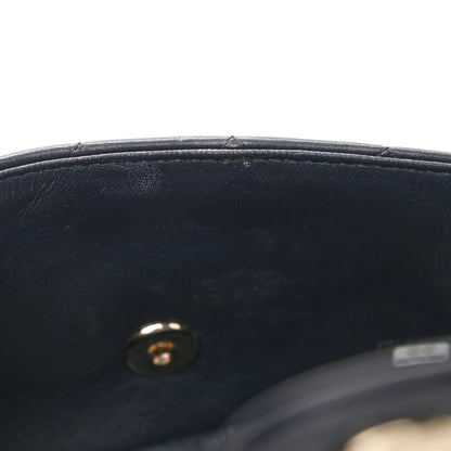 Chanel Lambskin Quilted Mini Rectangular Flap Dark Navy Blue 10 of 11