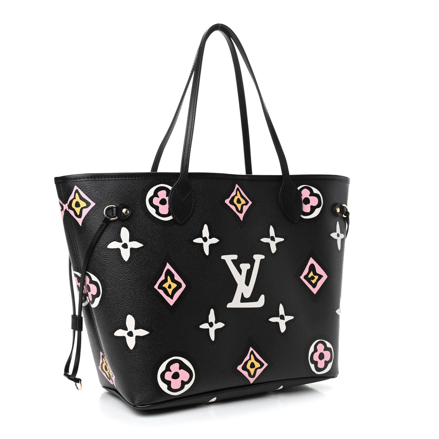 Monogram Giant Wild At Heart Neverfull MM Black