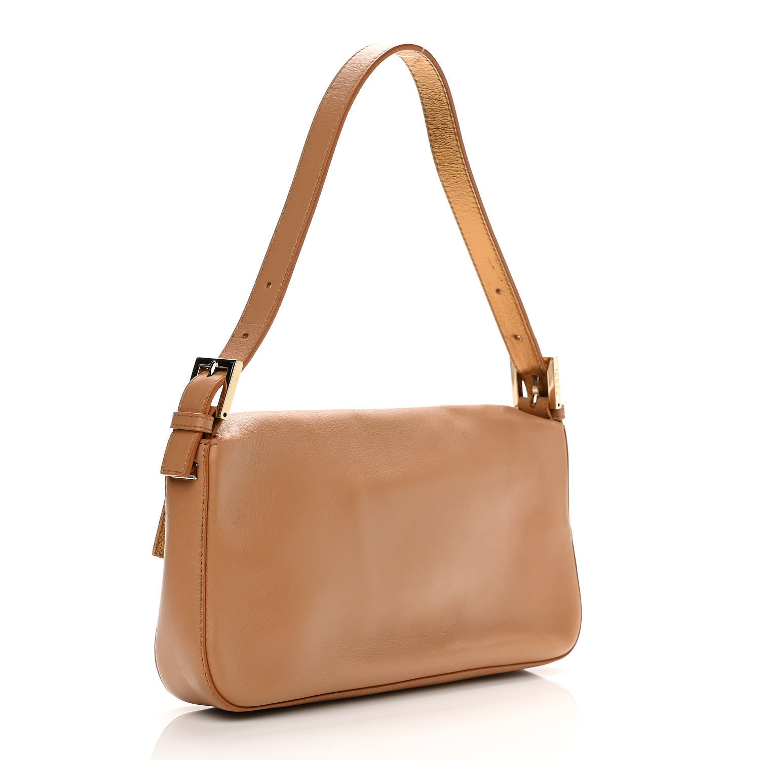 Fendi Calfskin Stud Baguette Brown 4 of 14