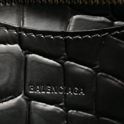 Balenciaga Semi Shiny Calfskin Crocodile Embossed Neo Classic Black Hardware Mini City Black 6 of 10