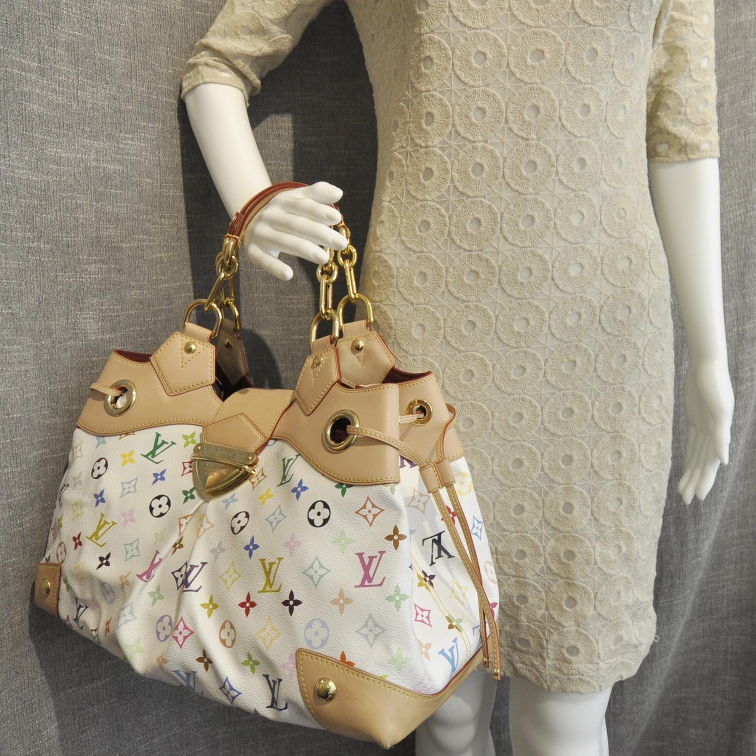 Louis Vuitton Monogram Multicolor Ursula White 3 of 9