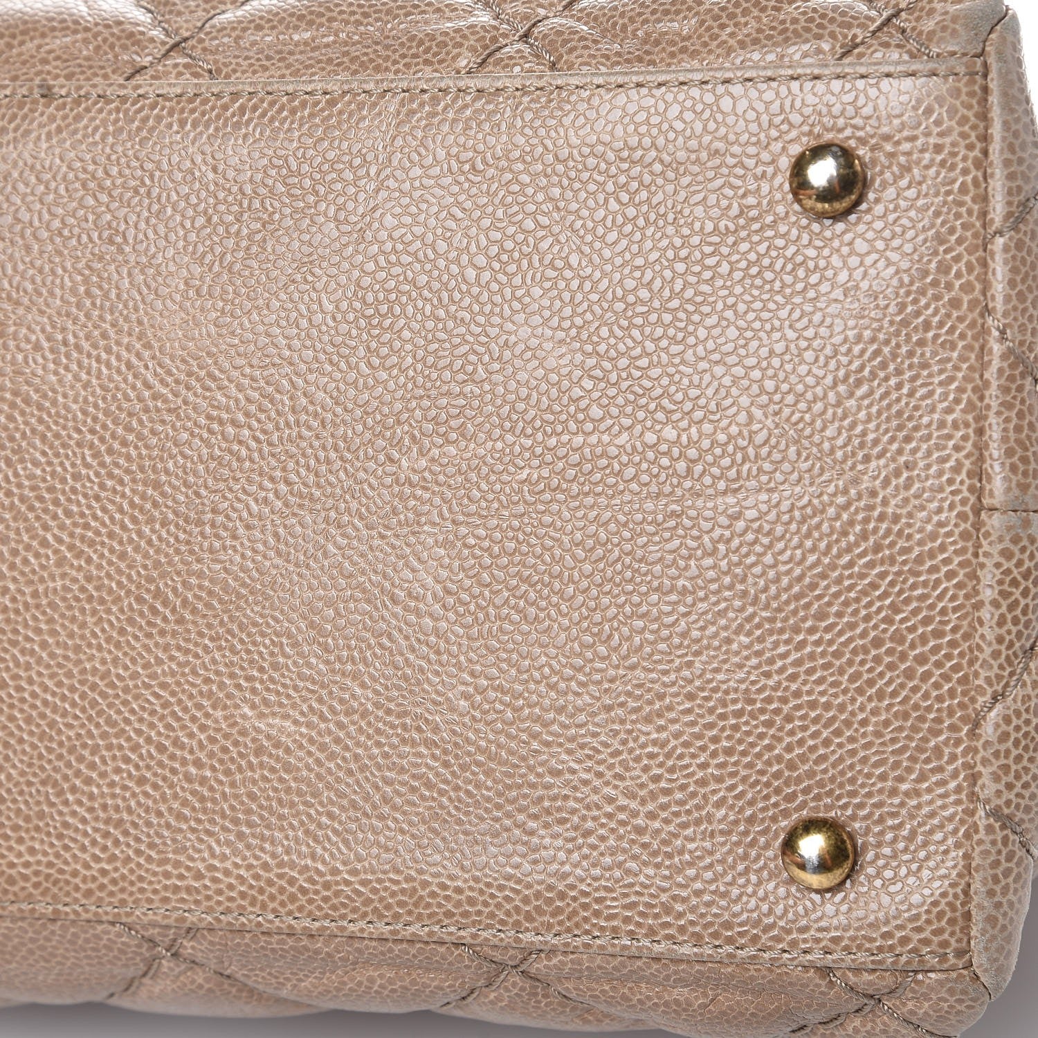 Chanel Crumpled Grained Calfskin Large Coco Pleats Tote Beige 9 of 10