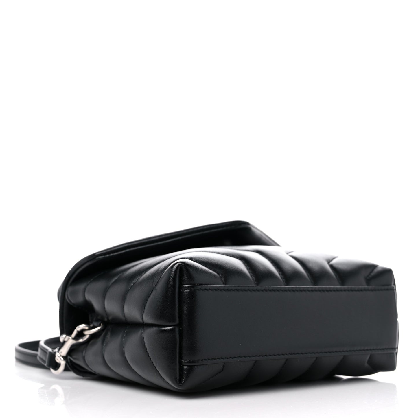 Calfskin Y Quilted Monogram Toy Loulou Crossbody Bag Black